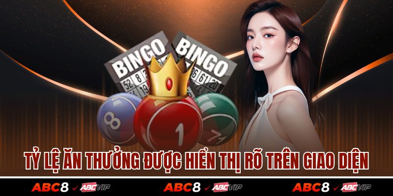 Tỷ lệ ăn thưởng được hiển thị rõ trên giao diện